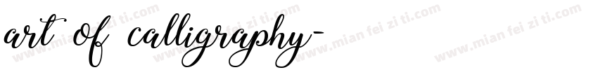art of calligraphy字体转换